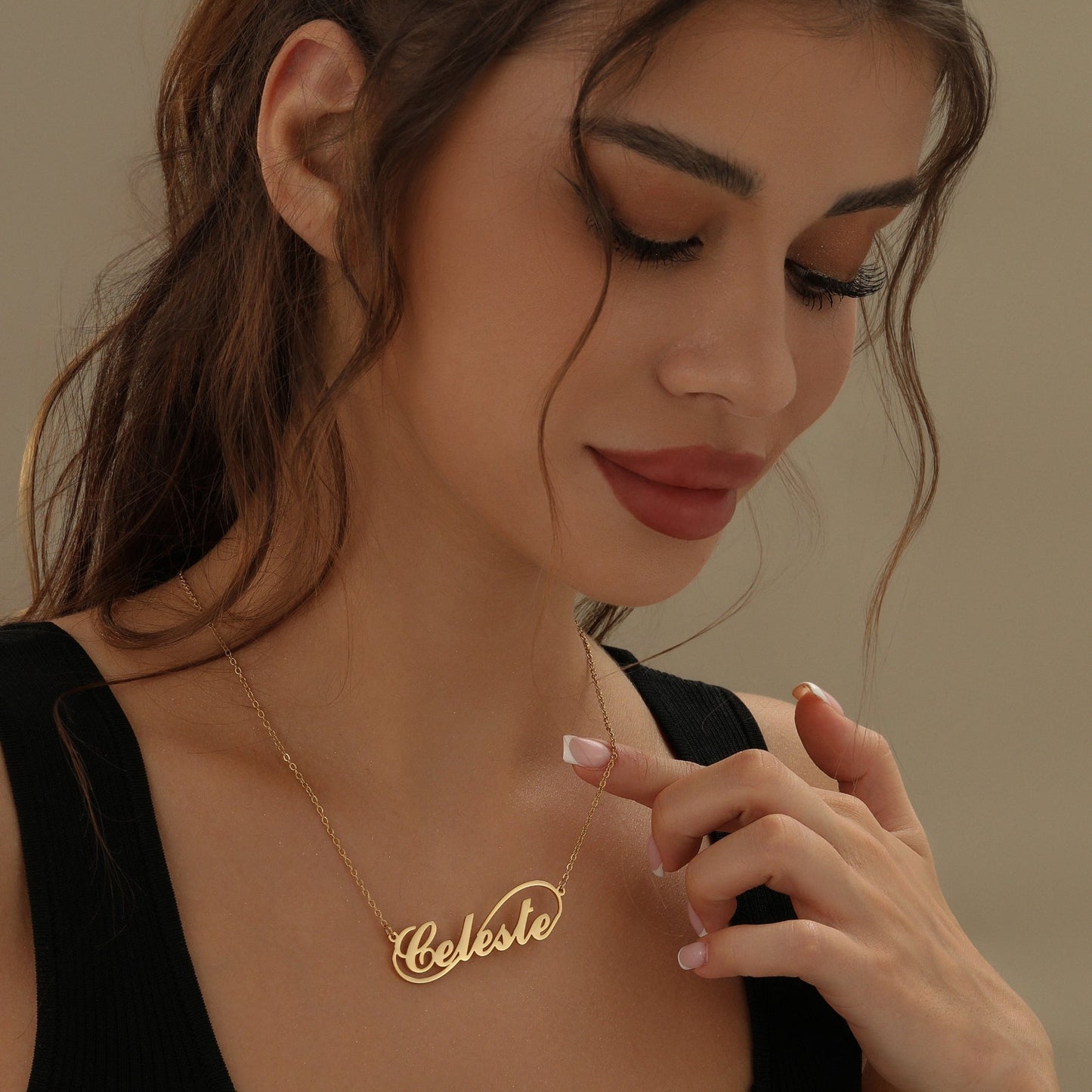Céleste Infinity Name Necklace