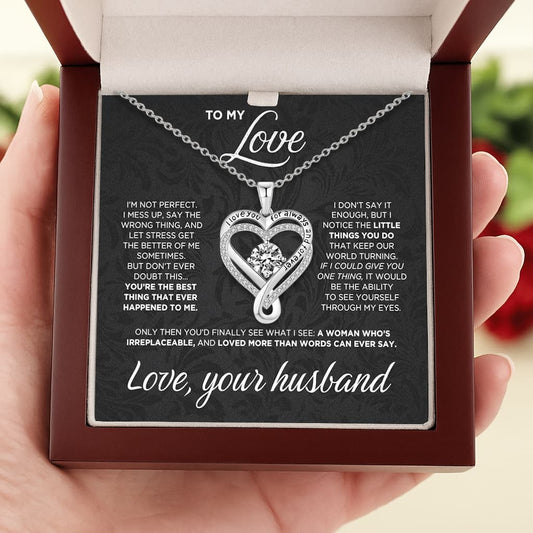 ODALIT-Engraved Heart Necklace for Wife