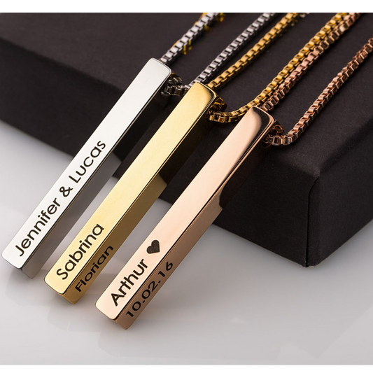 Astrid Personalized 3D Bar Necklace